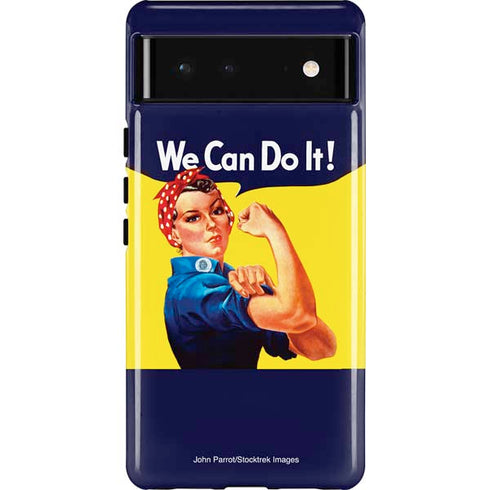 Rosie The Riveter Vintage War Poster Pixel Cases
